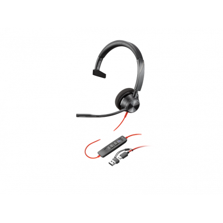 8X216AA - POLY Blackwire BW3310-M casque USB-C/A - 1 écouteur(653312)