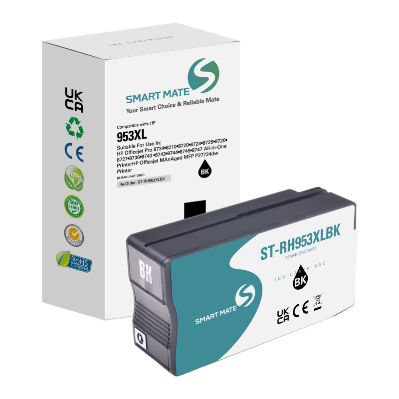 953XL - SMARTMATE Cart. Encre équivaut à Hp L0S70AE - noir