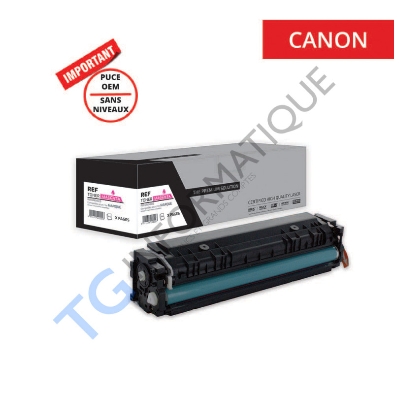Canon 055H - Toner puce OEM équivaut à 055H, 3018C002 - Magenta
