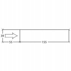 ETIQUETTE POUR MACHINE A AFFRANCHIR 210 x 39 avec Flèche BTE DE 1000