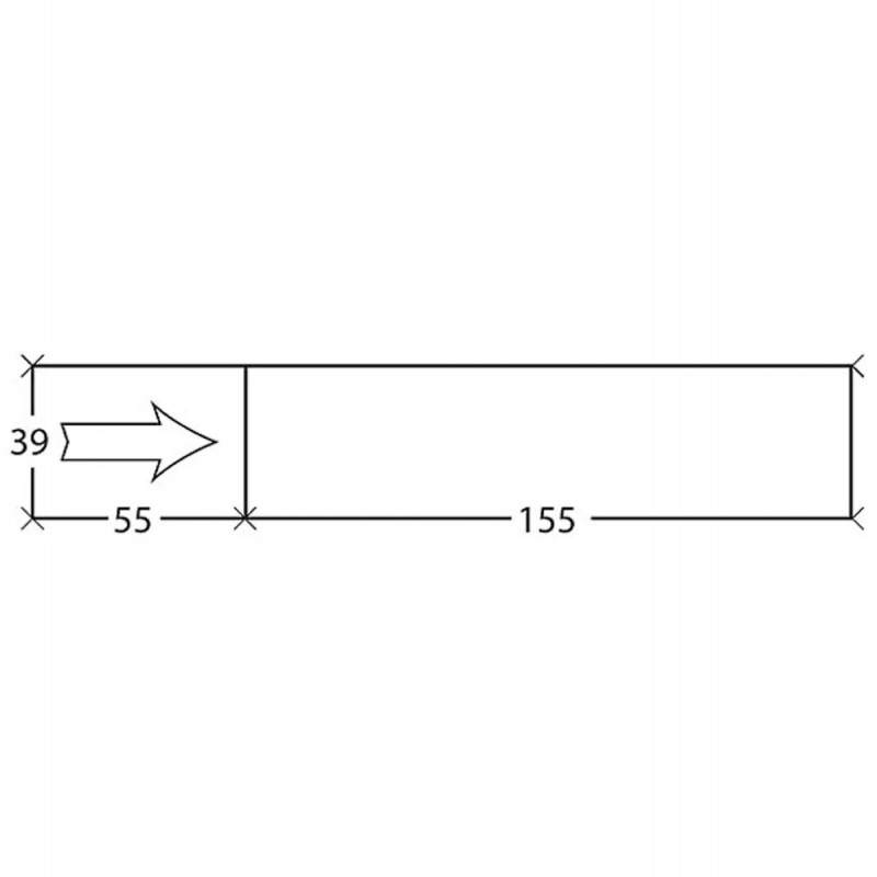 ETIQUETTE POUR MACHINE A AFFRANCHIR 210 x 39 avec Flèche BTE DE 1000