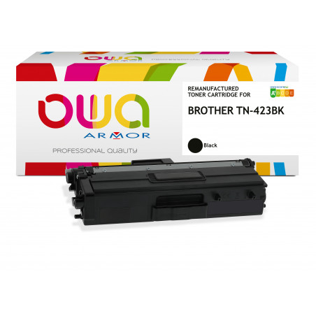 Brother 423 - ARMOR Toner Rema équivaut à TN-423BK - Black