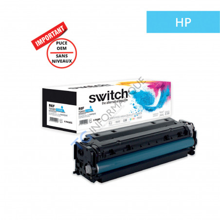 HP HT212X - Toner - sans niveau puce OEM - SWITCH équivalent à HP W2121X, 212X - Cyan