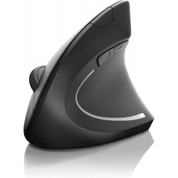 CSL - Souris Optique TM137U - Modèle Verticale droitier - Design Ergonomique - 5 boutons - USB
