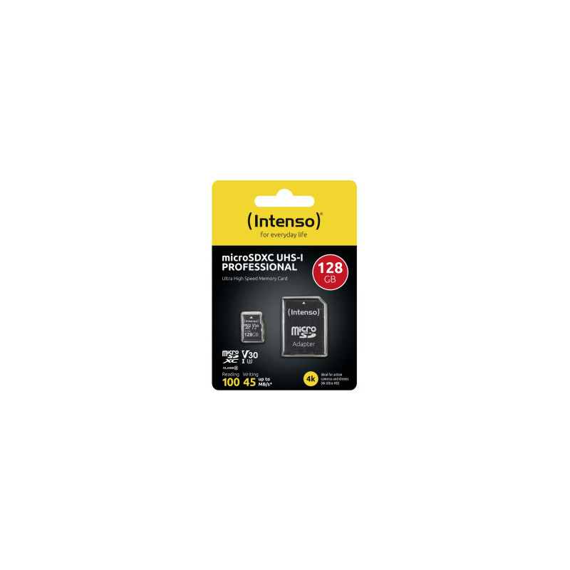 INTENSO Carte MicroSDXC UHS-I Professional Class 10 - 128 Go (181701)