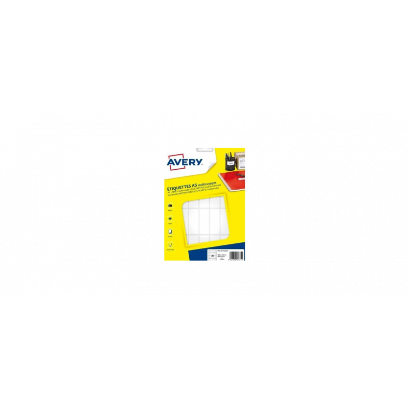 AVERY ETE028 Boîte de 448 étiquettes Multi-usages 48.5 x 18.5 mm