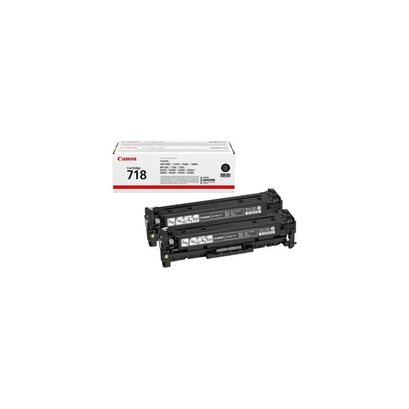 718 - Pack x 2 Toner Marque Canon 2662B005 - noir
