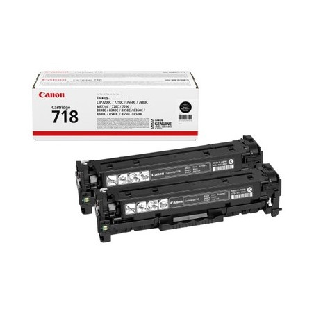 718 - Pack x 2 Toner Marque Canon 2662B005 - noir