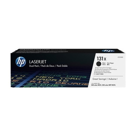 131X - Pack 2 Toner Marque Hp CF210XD, 131X - noir