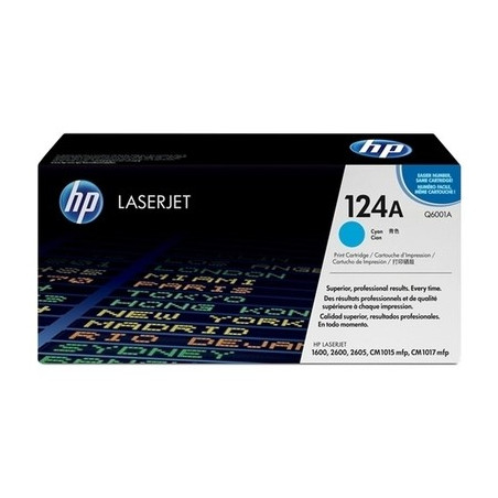 124A - Toner Marque Hp Q6001A, 124A - Cyan