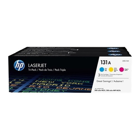 131A - Pack 3 Toner Marque Hp U0SL1AM, 131A - noir