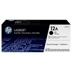 12A - Pack 2 Toner Marque Hp Q2612AD - noir