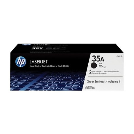 35A - Pack 2 Toner Marque Hp CB435AD - noir