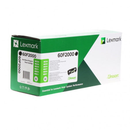 602 - Toner Marque Lexmark 60F2000 - noir