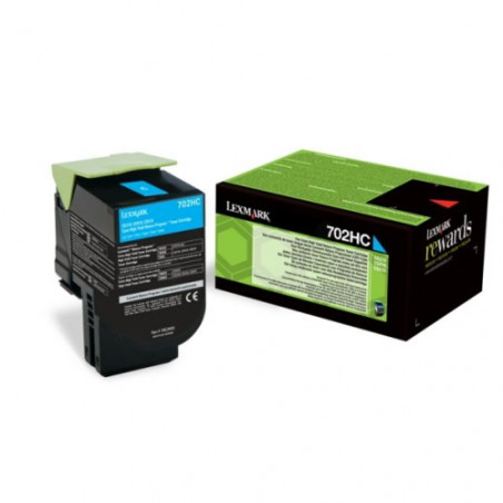 70C20C0 - Toner Marque Lexmark 70C20C0 - Cyan