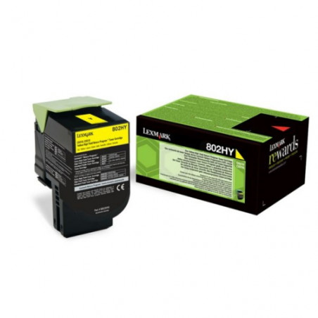 802HY - Toner Marque Lexmark 80C2HY0 - Jaune