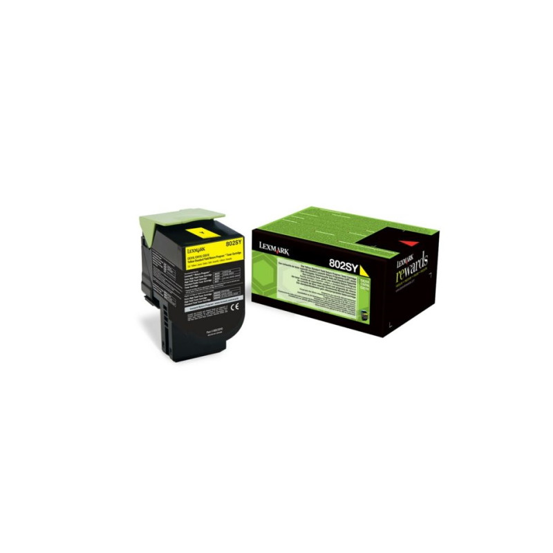 802SY - Toner Marque Lexmark 80C2SY0 - Jaune