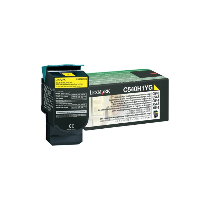 540H - Toner Marque Lexmark 0C540H1YG - Jaune