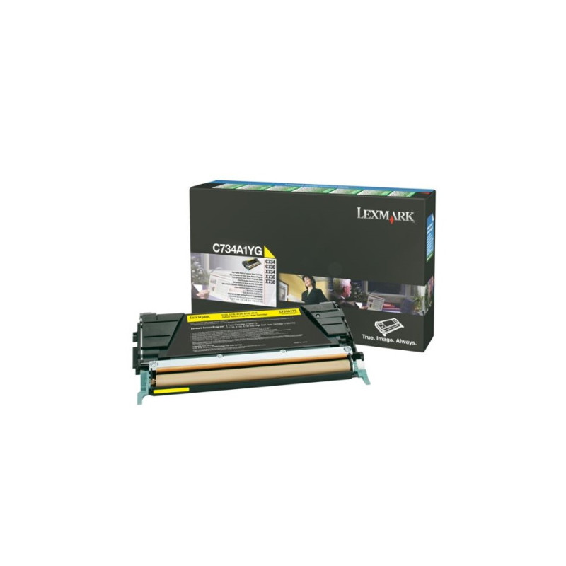 734 - Toner Marque Lexmark C734A1YG - Jaune