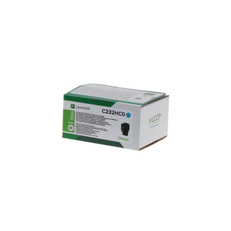 232H - Toner Marque Lexmark C232HC0 - Cyan