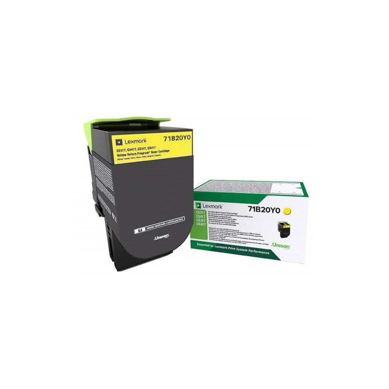 71B20Y0 - Toner Marque Lexmark 71B20Y0 - Jaune