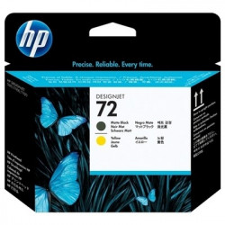 72 - Cart. Encre Marque Hp C9384A - Noir mat& Jaune