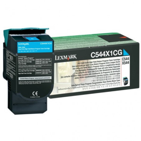 544 - Toner Marque Lexmark C544X1CG - Cyan