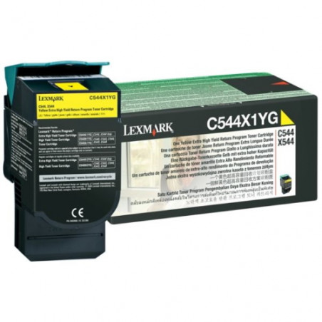 544 - Toner Marque Lexmark C544X1YG - Jaune