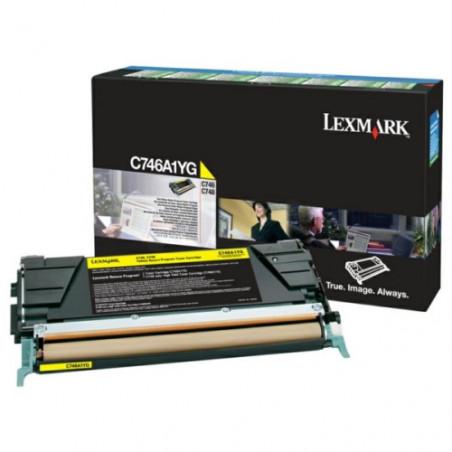 746 - Toner Marque Lexmark C746A1YG - Jaune