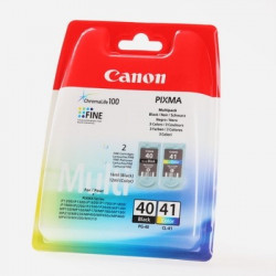 40/41 - Pack x 2 Cart. Encre Marque Canon PG40, CL41, 0615B001, 0615B036 - Noir Tricolor