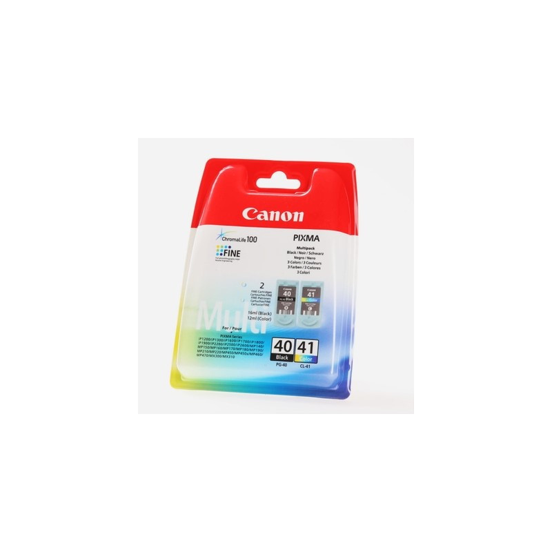 40/41 - Pack x 2 Cart. Encre Marque Canon PG40, CL41, 0615B001, 0615B036 - Noir Tricolor