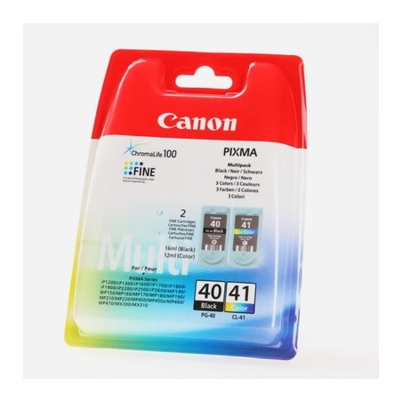 40/41 - Pack x 2 Cart. Encre Marque Canon PG40, CL41, 0615B001, 0615B036 - Noir Tricolor