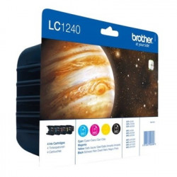 1240 - Pack x 4 Cart. Encre Marque Brother LC1240 - Noir Cyan Magenta Jaune