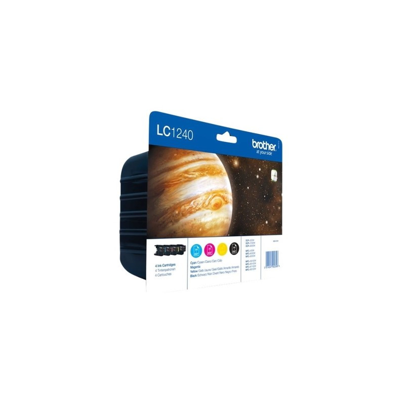 1240 - Pack x 4 Cart. Encre Marque Brother LC1240 - Noir Cyan Magenta Jaune