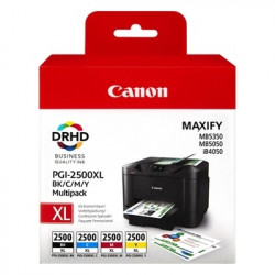 2500XL - Pack x 4 Cart. Encre Marque Canon PGI-2500, 9254B004 - Noir Cyan Magenta Jaune
