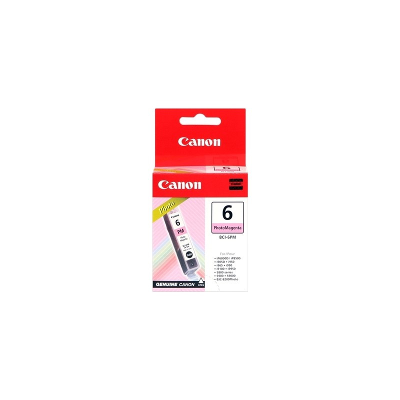 6 - Cart. Encre Marque Canon BCI6M, 4707A002 - Magenta