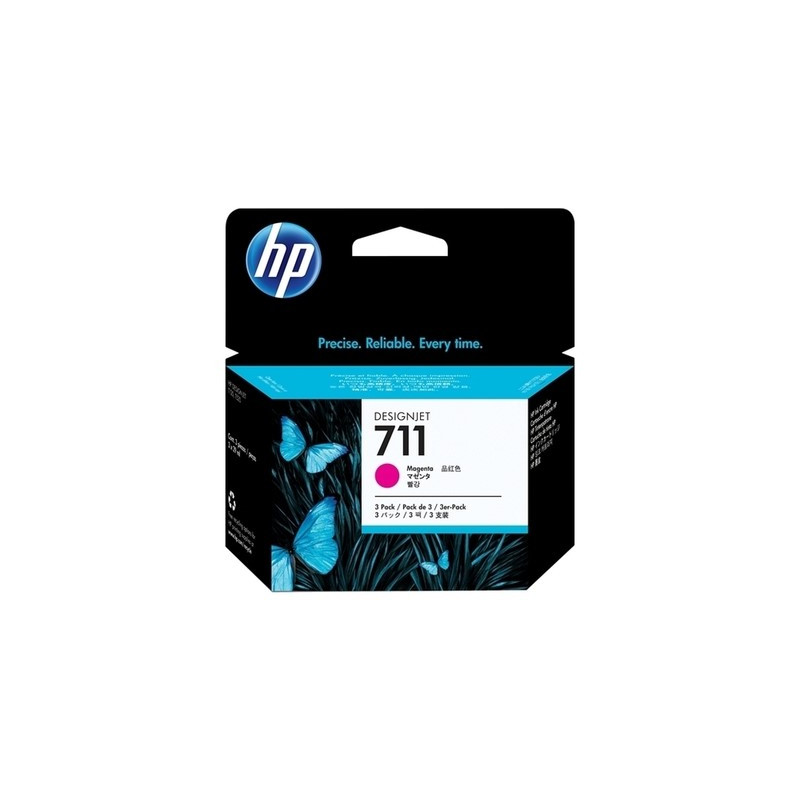 711 - Pack x 3 Cart. Encre Marque Hp CZ135A - Magenta