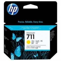 711 - Pack x 3 Cart. Encre Marque Hp CZ136A - Jaune