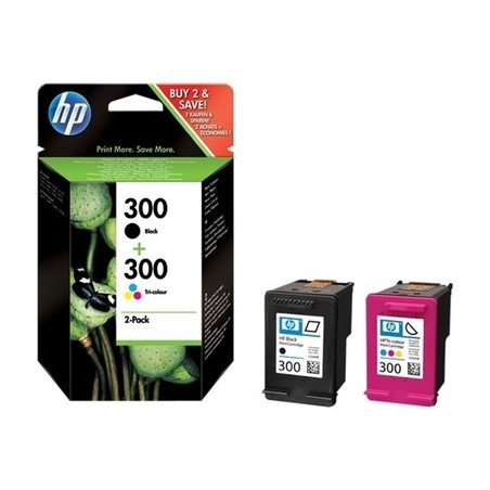 300 - Pack x 2 Cart. Encre Marque Hp CN637EE - Noir Tricolor