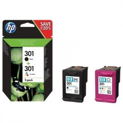 301 - Pack x 2 Cart. Encre Marque Hp N9J72AE - Noir Tricolor