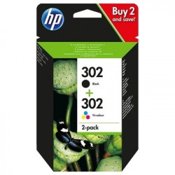 302 - Pack x 2 Cart. Encre Marque Hp X4D37AE - Noir Tricolor