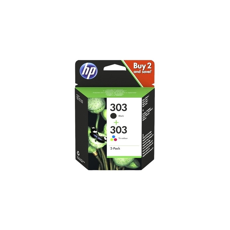 303 - Pack x 2 Cart. Encre Marque Hp 3YM92AE - Noir Tricolor
