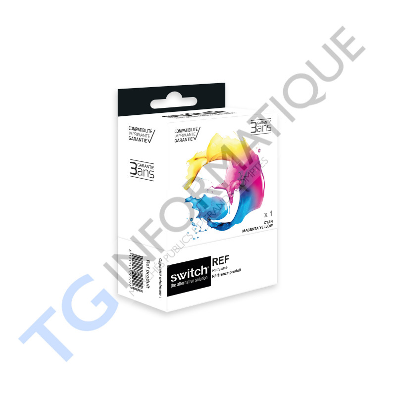 SWITCH H344 - cartouche équivalente à HP C9363EE - TRICOLOR CMY