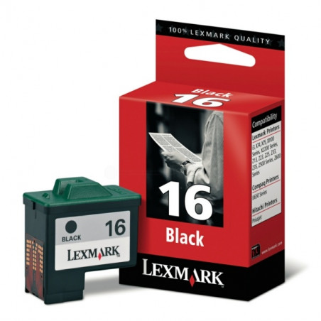 16 - Cart. Encre Marque Lexmark 010N0016E - Noir