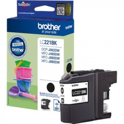 221BK - Cart. Encre Marque Brother LC221BK - noir