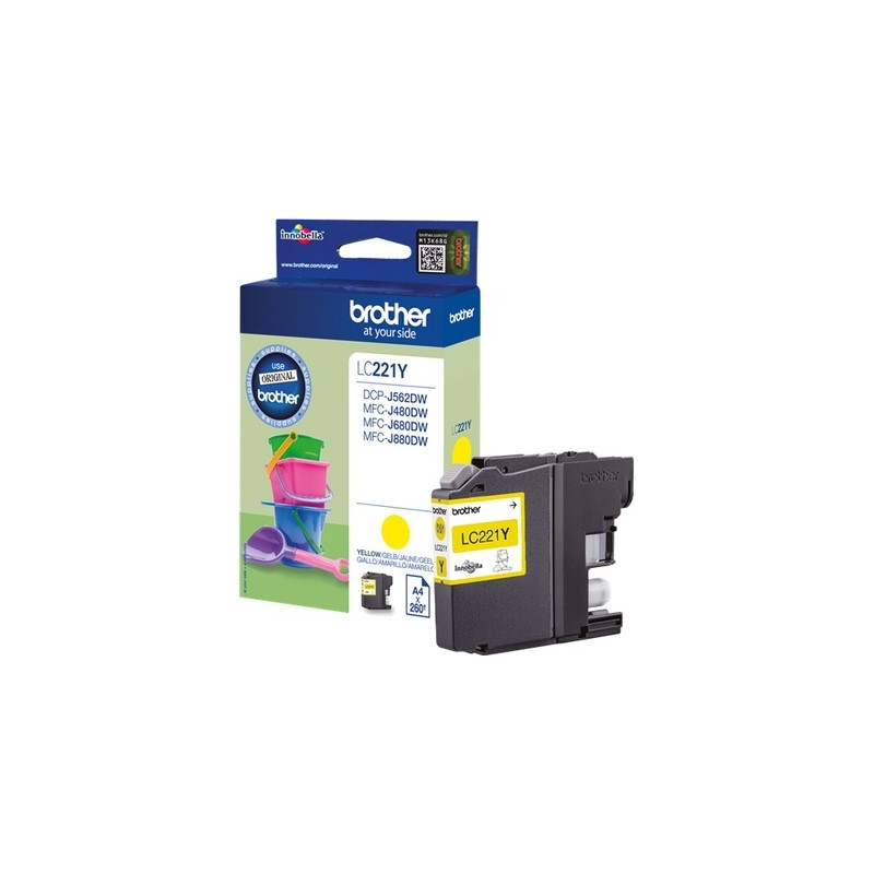 221Y - Cart. Encre Marque Brother LC221Y - Jaune