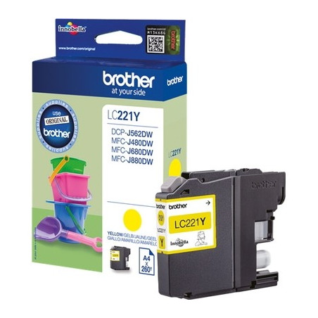 221Y - Cart. Encre Marque Brother LC221Y - Jaune