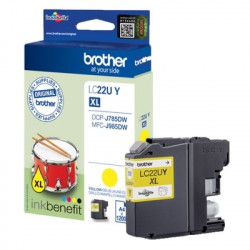 22UY - Cart. Encre Marque Brother LC22UY - Jaune