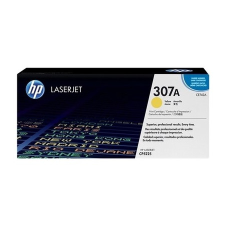 Hp 307A - Toner original Hp CE742A - Jaune