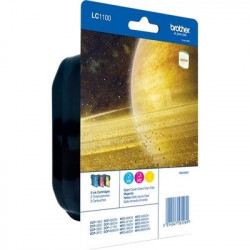 1100 - Pack x 3 Cart. Encre Marque Brother LC1100RBWBP - Cyan Magenta Jaune